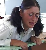 Schoolgirl gets spanked to tears