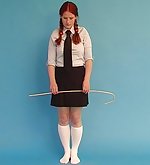 Redhead schoolgirl punished